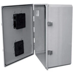 Mier NEMA 3R Enclosure, 20x16x8, 12-Volt Fan-Ventilated With Thermostat